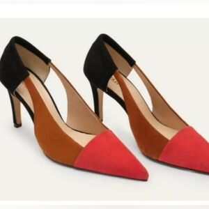 Boden Cut Out Suede Court Heels Size 40 (US 9)